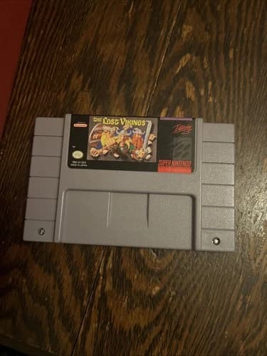 The Lost Vikings Super Nintendo Interplay SNES Original Authentic Game Cartridge