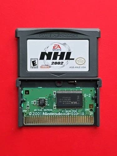 GBA NHL 2002 Hockey Nintendo Game Boy Advance Vintage Handheld Authentic Saves