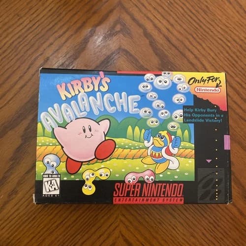 Kirby's Avalanche (Super Nintendo SNES) Complete CIB - Tested - Authentic Clean