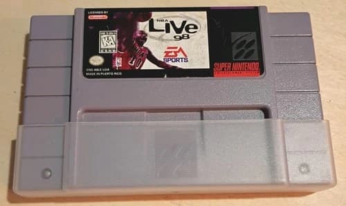 NBA Live 98 (Super Nintendo, SNES) USED. Tested. *Cartridge Only* W/Protector.