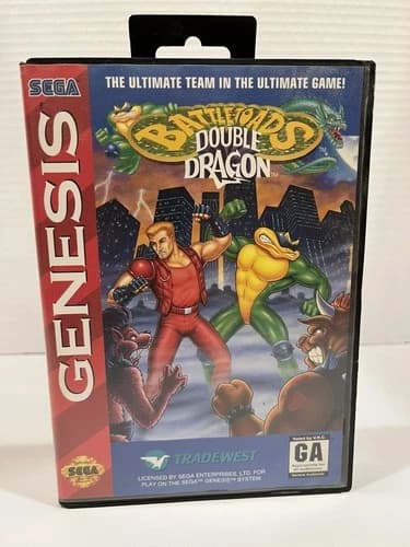 Battletoads/Double Dragon: The Ultimate Team COMPLETE CIB (Sega Genesis, 1993)