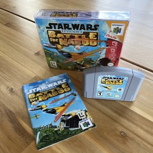 Star Wars Episode I Battle for Naboo N64 CIB Complete Tested Blockbuster