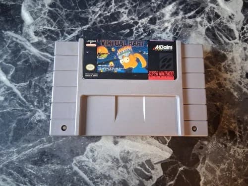 Virtual Bart SNES Authentic Tested Contacts Cleaned