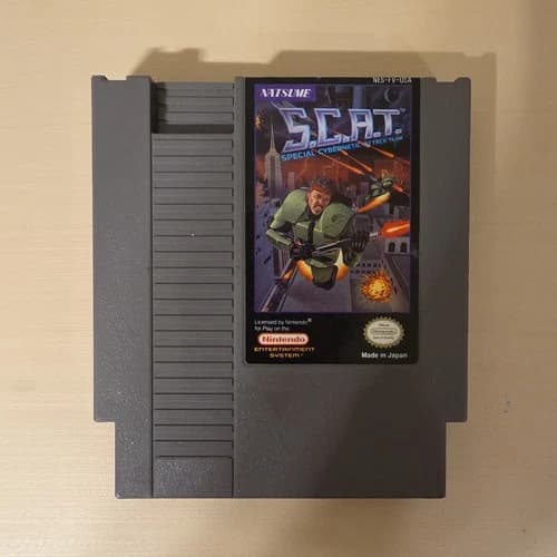 S.C.A.T. NES Authentic Cartridge Only – Very Clean Labels – Tested