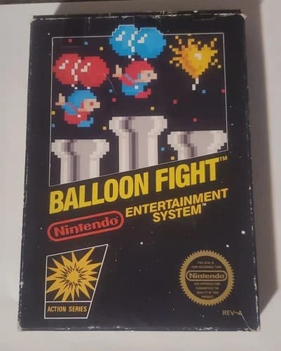 Balloon Fight CIB, 3 screws -Nintendo NES (1989)