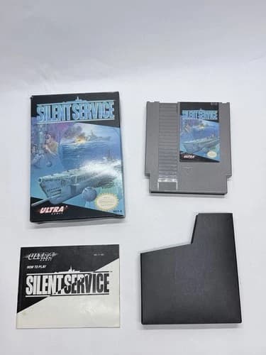 Silent Service Nintendo NES Complete in Box CIB