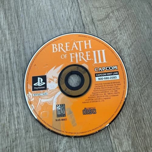 Breath of Fire III (Sony PlayStation 1, 1998) PS1 Game Disc Only TESTED