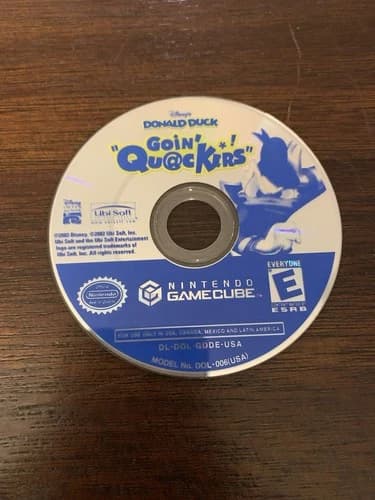 Donald Duck Goin Quackers GameCube Nintendo Game Disc Only - Tested & Working -