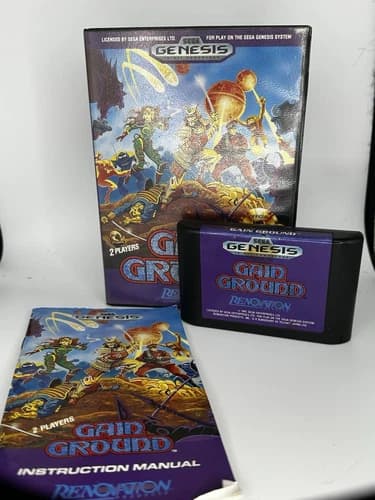 CIB - Gain Ground (Sega Genesis) - Tested, Fully Functional! - Free Shipping!