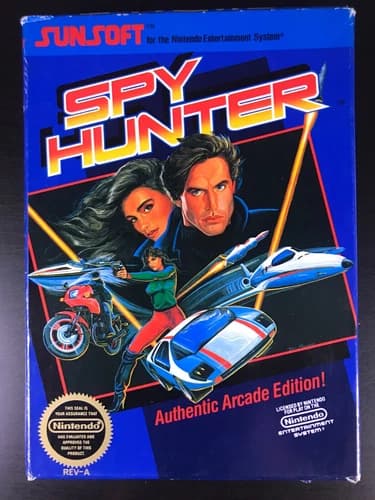 Spy Hunter (Nintendo Entertainment System, 1987) Cartridge, Box, Manual Tested