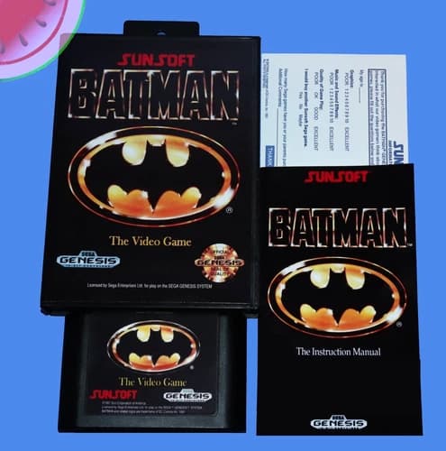 TESTED Sega GENESIS Cartridge BATMAN The Video Game Completed has NEW Box Manual