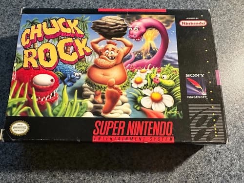 Chuck Rock for the Super Nintendo (SNES) Complete in box (CIB)