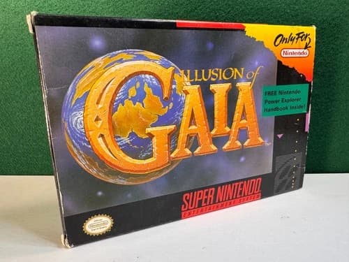 Illusion of Gaia (Super Nintendo SNES, 1994) Complete CIB with Map Authentic