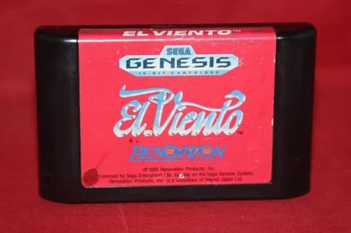 El Viento (Sega Genesis, 1991) Authentic Game Cartridge