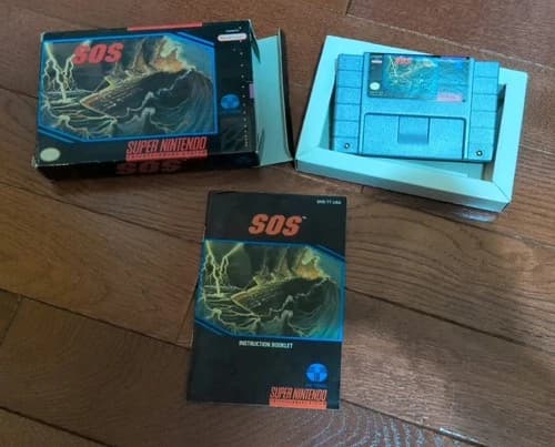 SOS SNES Complete Inbox With Manual And Game