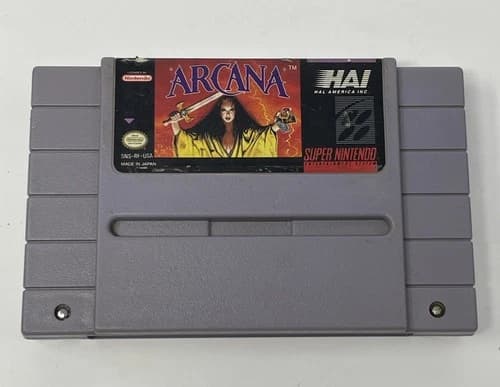 Arcana (SNES, 1992) Super Nintendo RPG Authentic and Tested