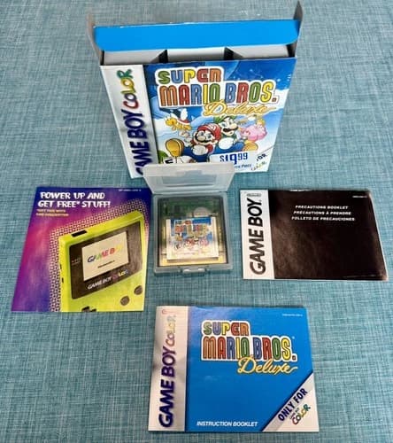 Super Mario Bros Deluxe (Game Boy Color GBC) CIB COMPLETE