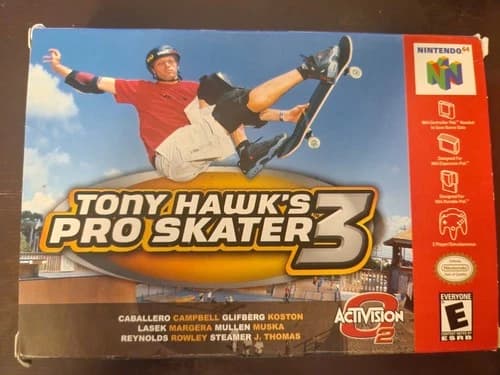 Tony Hawk's Pro Skater 3 Nintendo 64 N64 Complete In Box CIB Authentic & Tested