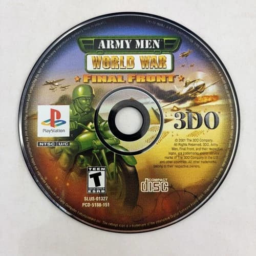 Army Men: World War Final Front (Sony PlayStation 1, 2001) PS1 Disc Only Tested