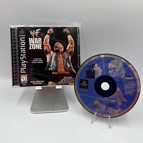 WWF Warzone Sony PlayStation 1 PS1 Complete CIB Black Label