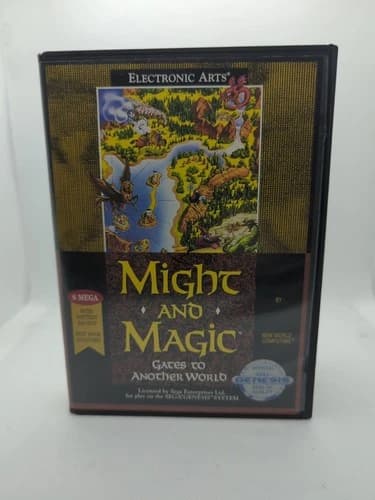 Sega Genesis Might and Magic: Gates to Another World (EA, 1991) *CIB, EX COND.*