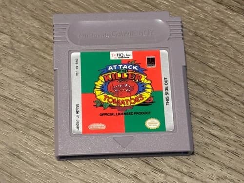Attack of the Killer Tomatoes Nintendo Game Boy Cleaned & Tested Authentic