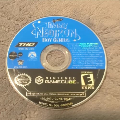 Jimmy Neutron Boy Genius (Nintendo GameCube, 2002) DISC ONLY, TESTED & WORKING