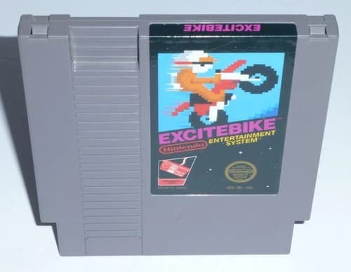 Excite Bike (Nintendo NES Authentic Game) Cleaned Tested Working, Excitebike