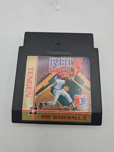 RBI Baseball 3 (Black Cart) - 1991 NES Nintendo Game - Cart Only - TESTED!