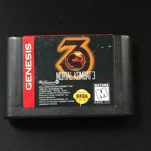 Mortal Kombat 3 (Sega Genesis, 1995) Authentic Game Cartridge ONLY