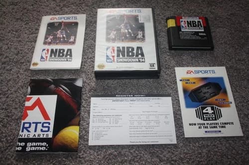 NBA Showdown '94 (Sega Genesis, 1994) CIB - COMPLETE contents