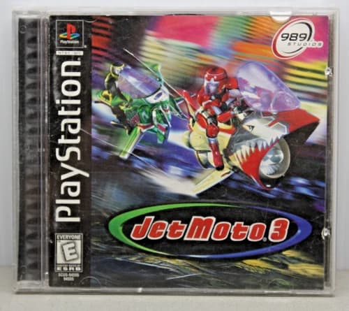 Jet Moto 3 [Black Label] PS1 (Sony PlayStation 1, 1999) CIB Complete Tested