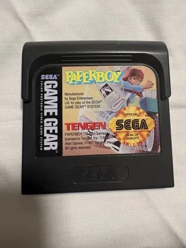 Sega Game Gear Paperboy Game Cartridge