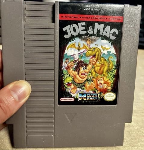 Joe & Mac Nintendo Entertainment System NES Cartridge Tested & Working