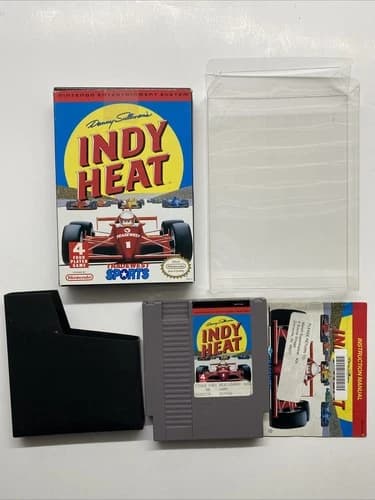 Danny Sullivan's Indy Heat Nintendo NES Complete In Box Manual Cib