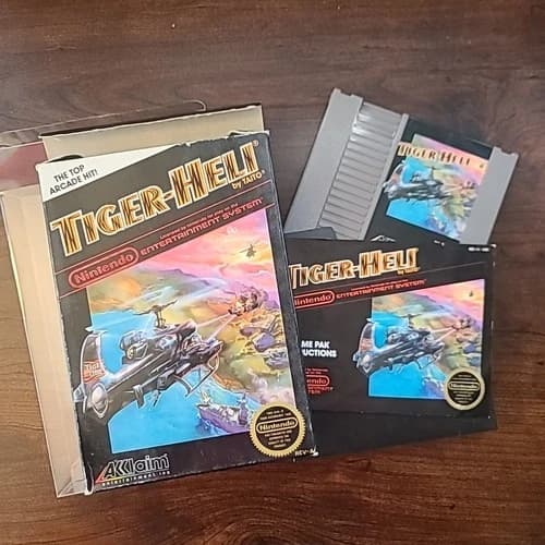 Nintendo Tiger-Heli NES CIB with Manual and Protective Case Tested Working