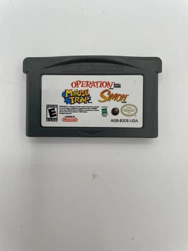 Operation, Mouse Trap, Simon | Game Boy Advance, 2005 | Cart Only | Works