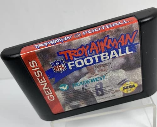 Troy Aikman NFL Football (Sega Genesis, 1994) Cartridge Only Tested & Authentic