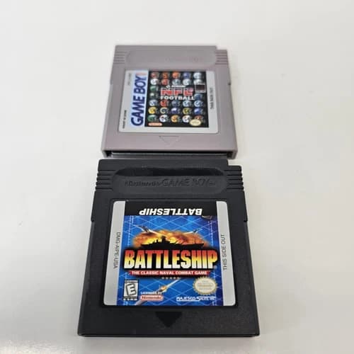 Nintendo Game Boy Battleship And NFL Football Game Cartridges