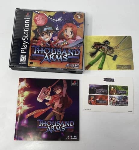 COMPLETE Thousand Arms PlayStation 1 PS1 Game CIB Rare Atlus RPG Inserts Reg
