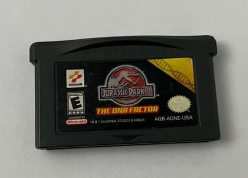 Jurassic Park III: The DNA Factor (Nintendo Game Boy Advance GBA, 2001) *TESTED*