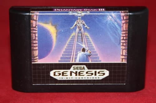 Phantasy Star III 3 Generations Of Doom (Sega Genesis, 1991) Game Cartridge