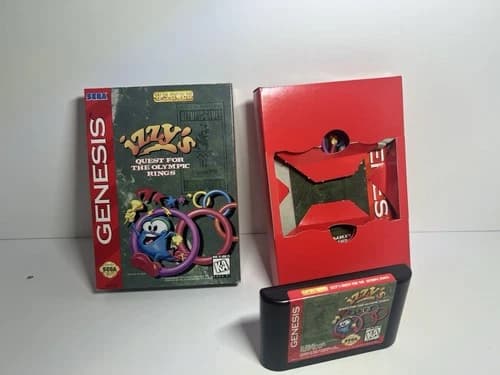 Izzy's Quest for the Olympic Rings (Sega Genesis, 1995) CIB Tested