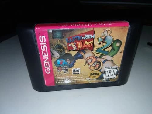 Sega Genesis Earthworm Jim 2 Cartridge Only, 1996 Tested And Working Authentic
