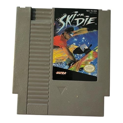 Ski or Die NES Nintendo Game Cartridge Tested NES-7S-USA Ultra Games
