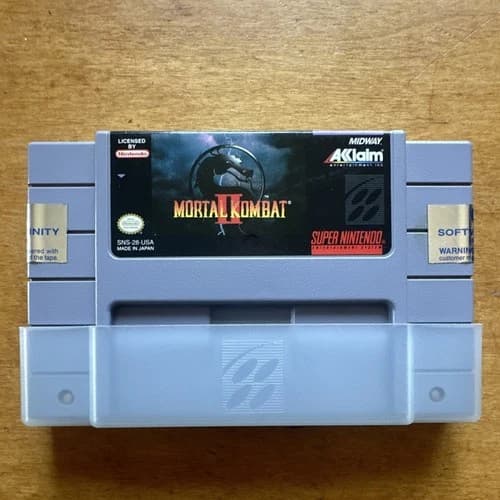 Acclaim Mortal Kombat II SNES 1994 MA-13 NTSC-U/C Fighting Multiplayer
