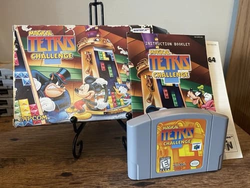 Magical Tetris Challenge Complete CIB Nintendo 64 N64 Cartridge Tested