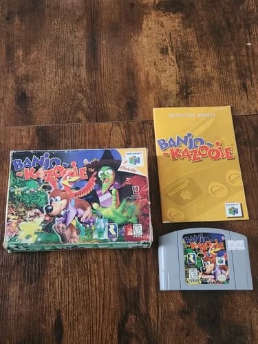 Banjo-Kazooie (Nintendo 64 N64) Complete in Box CIB W/Manual Authentic