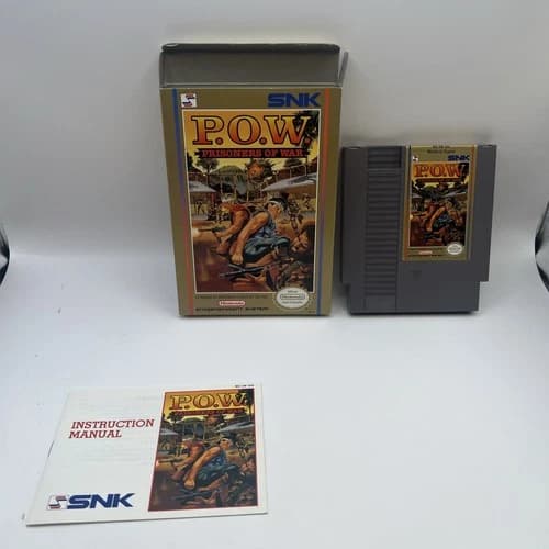 P.O.W.: Prisoners of War (Nintendo NES, 1989) Tested, with box and manual