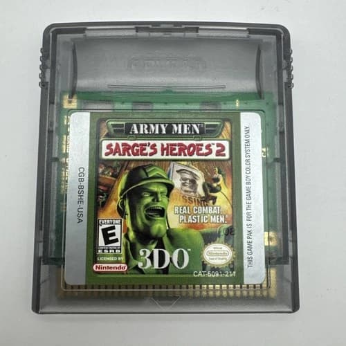Army Men Sarge's Heroes 2 Nintendo Gameboy Color Authentic Tested Working